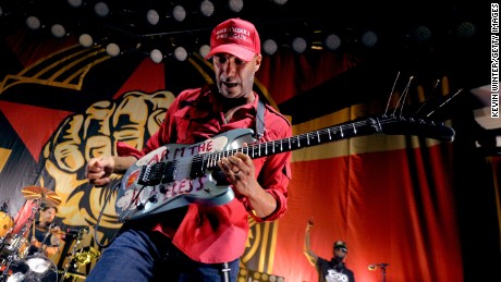 Tom Morello of Prophets of Rage performs onstage at Hollywood Palladium on June 3, 2016 in Los Angeles, California.