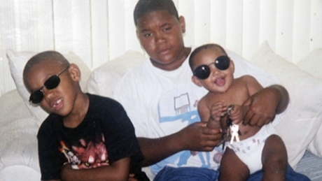 Terrell Bosley with brothers Terrez, left, and Tre. "He was my role model," Tre says of Terrell.