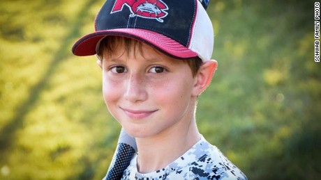 Caleb Thomas Schwab, 10, was killed in the world's highest water slide in 2016. 