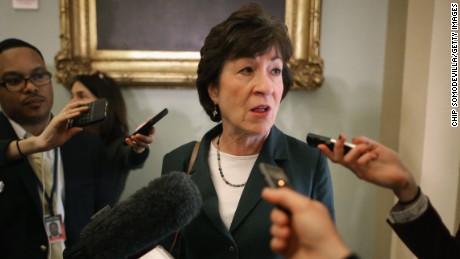 Here's Sen. Susan Collins urging senators to keep mandate to buy insurance. She ultimately voted for the bill anyway.