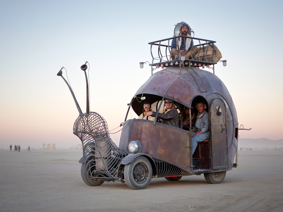 Burning Man's art cars - mutant vehicles eat dust ... and people ...