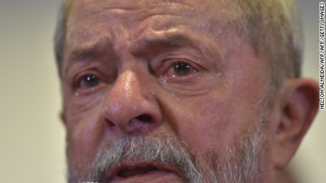 Brazilian former president Luiz Inacio Lula da Silva speaks during a press conference in Sao Paulo, Brazil on September 15, 2016. 
Lula da Silva defended himself against corruption charges Thursday, saying the case against him was an attempt to destroy him politically ahead of elections in 2018. / AFP / NELSON ALMEIDA        (Photo credit should read NELSON ALMEIDA/AFP/Getty Images)