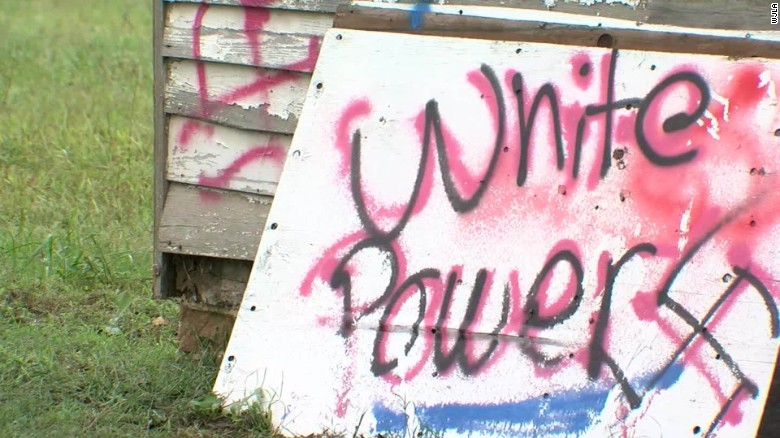 Historic school vandalized with racist messages