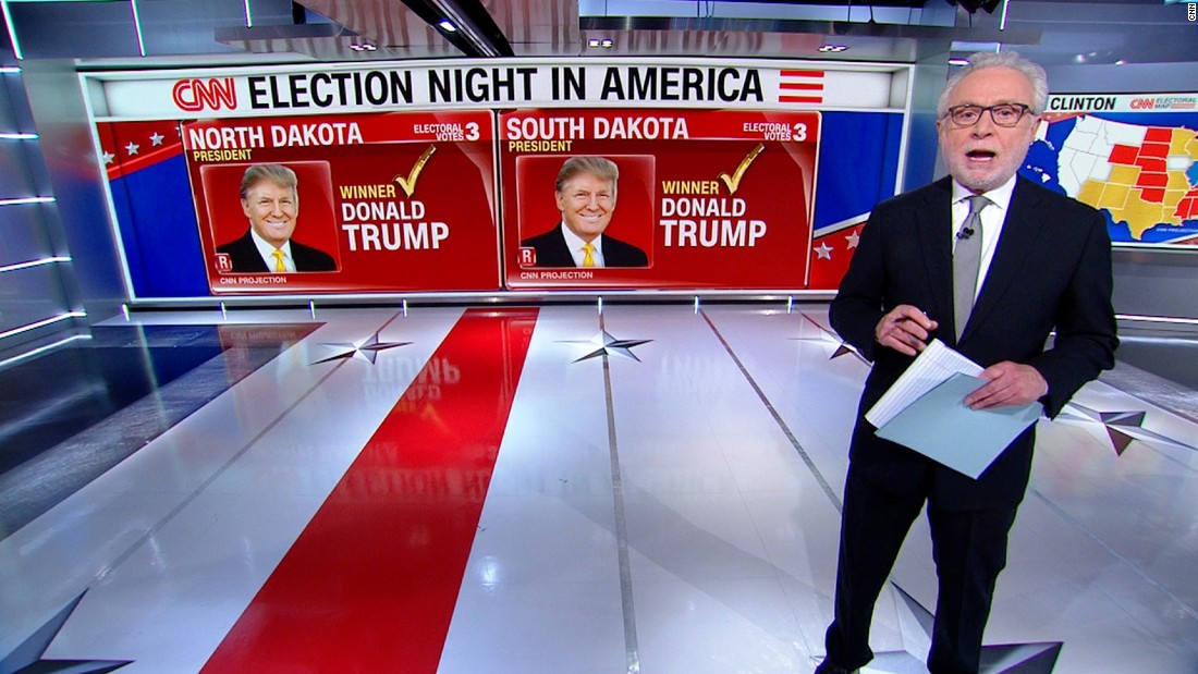 CNN 9p ET projection Trump wins 7 states, Clinton 1 CNN Video