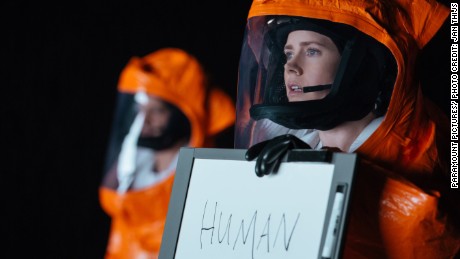 Amy Adams (right) as Louise Banks in ARRIVAL by Paramount Pictures