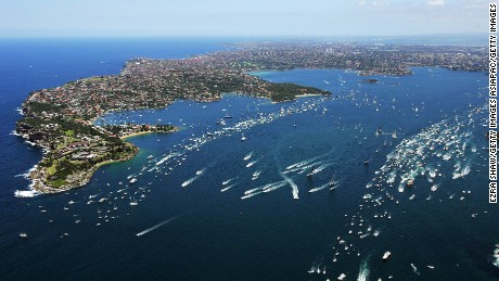 The fleet sets sail from Sydney Harbor bound for Hobart in Tasmania at 1 p.m.  on Boxing Day.