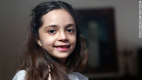 Syrian girl Bana al-Abed, known as Aleppo&#39;s tweeting girl, poses during an interview in Ankara, Turkey, on December 22, 2016.
The young Syrian girl was one of thousands of people evacuated from once rebel-held areas of Aleppo in the last days under a deal brokered by Turkey and Russia. She was evacuated on Monday and Turkish officials promised then she would come to Turkey with her family. But it was not clear when she had crossed over. / AFP / ADEM ALTAN        (Photo credit should read ADEM ALTAN/AFP/Getty Images)
