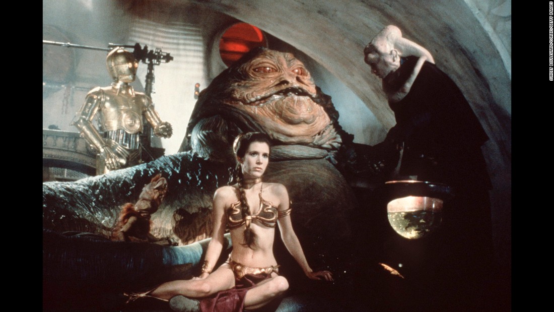 Fisher stars in the film, &quot;Star Wars: Episode VI -- Return of the Jedi&quot; in 1983. The &#39;gold bikini&#39; is one of her most famous costumes as Princess Leia. In addition to her acting career, Fisher -- who was &lt;a href=&quot;http://www.healthyplace.com/bipolar-disorder/articles/carrie-fisher-and-manic-depression/postcards-a-book-by-carrie-fisher/?t=s&amp;url=/public_bookmarks.php&quot; target=&quot;_blank&quot;&gt;diagnosed with bipolar disorder at age 24&lt;/a&gt; -- has lobbied as an advocate for mental health awareness and treatment and has spoken before the California state Senate.