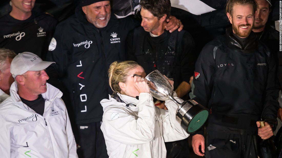 Unlike past years, Bell had just one celebrity member on his crew -- sports presenter Erin Molan (pictured with trophy) -- and he signed up half of the team involved with last year&#39;s American winner Comanche, which did not enter in 2016. 