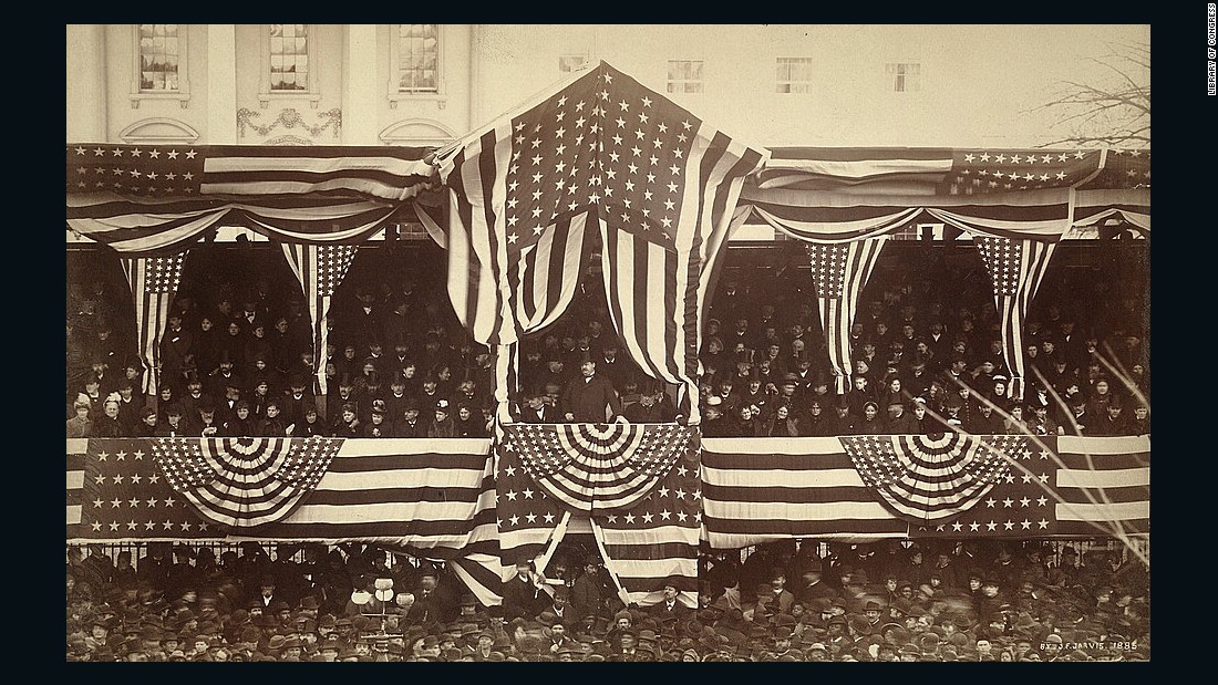 Grover Cleveland was the only president to serve two non-consecutive terms. He was inaugurated in 1885 (seen here) and 1893.