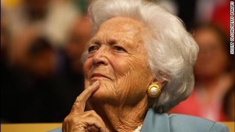 ST. PAUL, MN - SEPTEMBER 02:  Former first lady Barbara Bush attends day two of the Republican National Convention (RNC) at the Xcel Energy Center on September 2, 2008 in St. Paul, Minnesota. The GOP will nominate U.S. Sen. John McCain (R-AZ) as the Republican choice for U.S. President on the last day of the convention.  (Photo by Scott Olson/Getty Images)