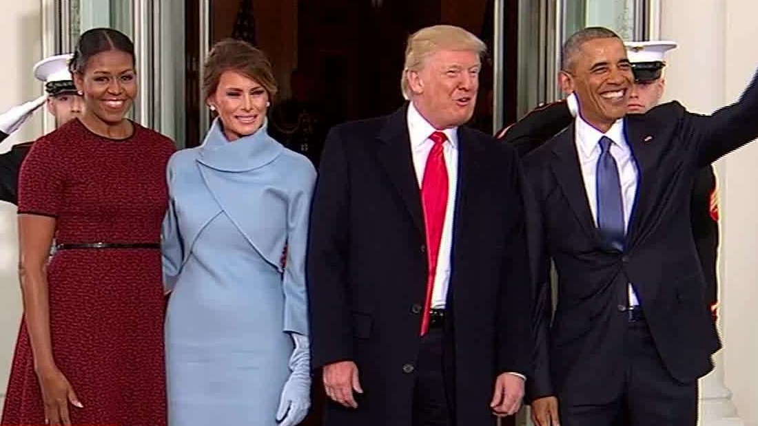 The Obamas greet the Trumps at White House CNN Video