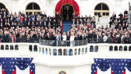WASHINGTON, DC - JANUARY 20: President Donald Trump takes the oath of office from Supreme Court Chief Justice John Roberts on the West Front of the U.S. Capitol on January 20, 2017 in Washington, DC. In today's inauguration ceremony Donald J. Trump becomes the 45th president of the United States.