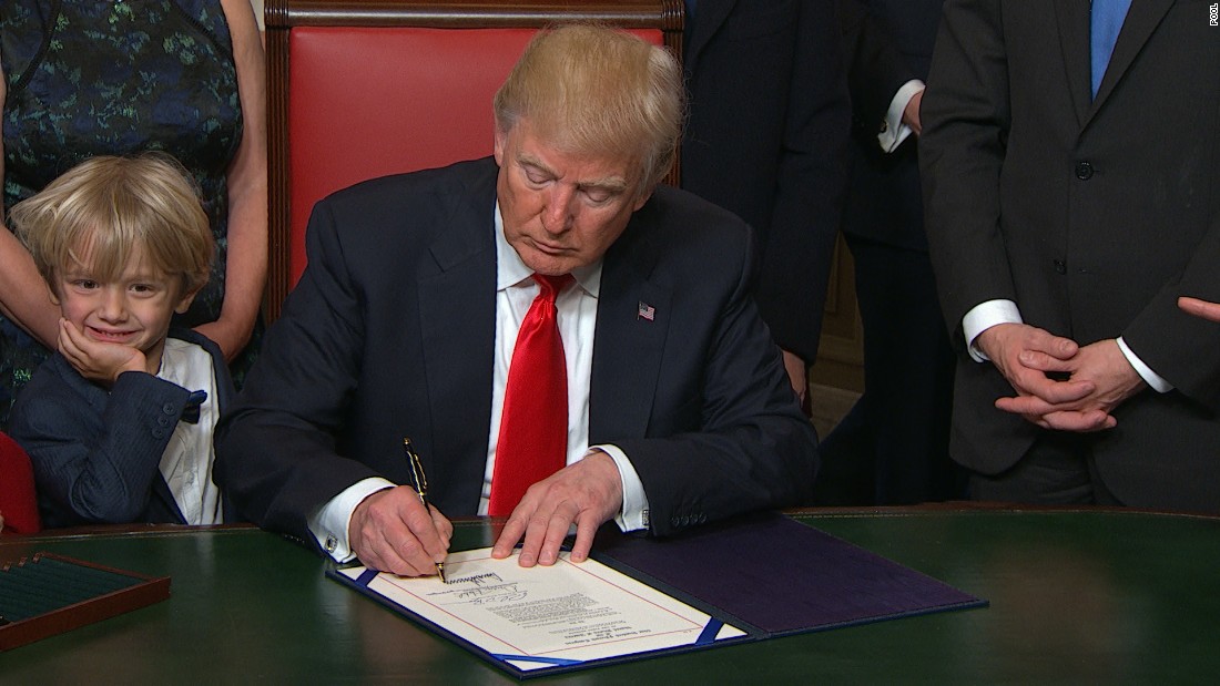 President Donald Trump Signs First Bill Into Law Cnnpolitics