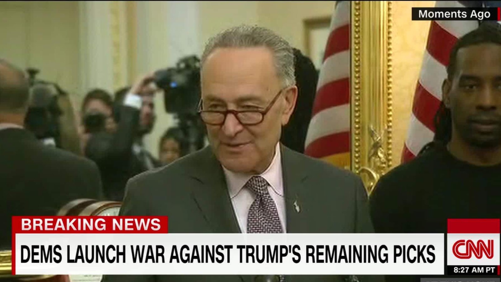 Hot Mic Schumer Claims Trump Likes Us Cnnpolitics