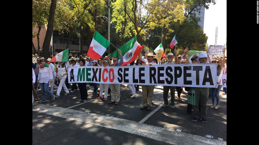 Mexicans protest against President Trump in Mexico City CNN