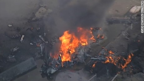 A plane crashed into a shopping center in Melbourne