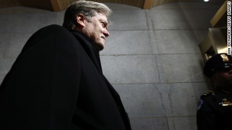 WASHINGTON, DC - JANUARY 20:  Senior Counselor to the President Steve Bannon arrives before the presidential inauguration on the West Front of the U.S. Capitol on January 20, 2017 in Washington, DC. In today&#39;s inauguration ceremony Donald J. Trump becomes the 45th president of the United States.  (Photo by Win McNamee/Getty Images)