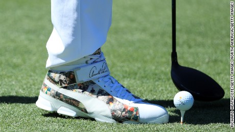 ORLANDO, FL - MARCH 16:  A detail of the shoes of Rickie Fowler of the United States during the first round of the Arnold Palmer Invitational Presented By MasterCard on March 16, 2017 in Orlando, Florida.  (Photo by Richard Heathcote/Getty Images)