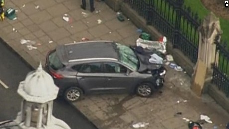 An automobile supposedly involved in attack near Britain&#39;s Parliament