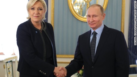 Marine Le Pen is known to have links to Russian President Vladimir Putin.