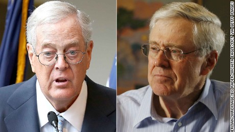   The Koch brothers launch an aggressive campaign against the Trump commercial movements 