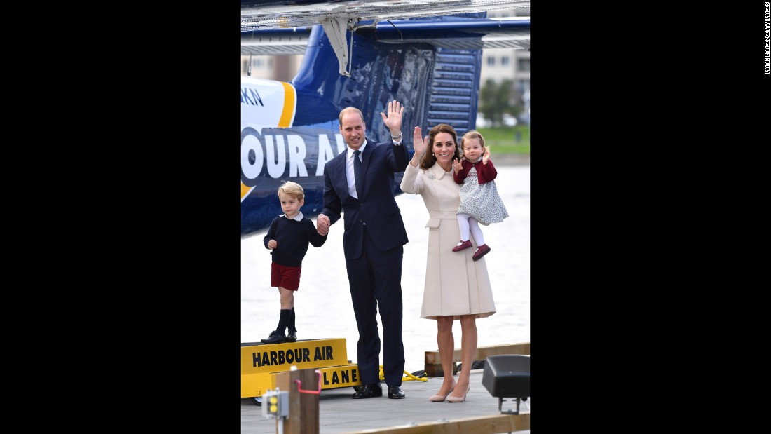Charlotte is held by her mother as her family ends &lt;a href=&quot;http://www.cnn.com/2016/09/24/world/gallery/royals-visit-canada-sept-2016/index.html&quot; target=&quot;_blank&quot;&gt;an eight-day tour of Canada&lt;/a&gt; in October 2016. At left is her brother and her father.