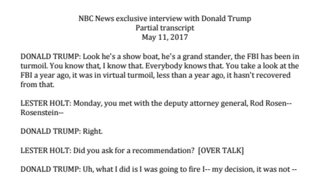 Partial Transcript Nbc News Interview With Donald Trump Cnnpolitics 4320