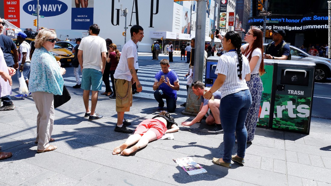 Car Hits Pedestrians In Times Square 