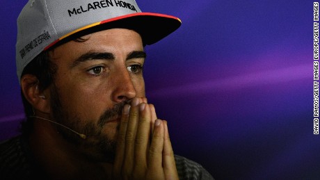 MONTMELO, SPAIN - MAY 11:  Fernando Alonso of Spain and McLaren Honda in the Drivers Press Conference during previews for the Spanish Formula One Grand Prix at Circuit de Catalunya on May 11, 2017 in Montmelo, Spain.  (Photo by David Ramos/Getty Images)