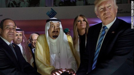 Trump touches orb in Saudi, lights up internet