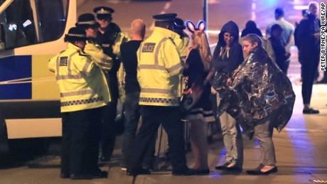 Manchester Arena incident. Emergency services at Manchester Arena after reports of an explosion at the venue during an Ariana Grande gig. Picture date: Tuesday May 23, 2017. See PA story POLICE Explosion. Photo credit should read: Peter Byrne/PA Wire URN:31415965