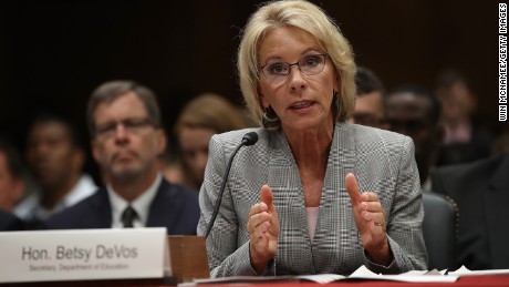 DeVos: I will not act with schools buying weapons with federal funds