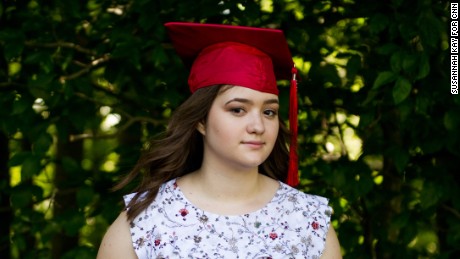 Emma Pino is photographed outside the Canyon Rim Visitor Center in Lansing, WV on June 9, 2017. Emma graduated as Valedictorian from Oak Hill High School this year and plans to attend West Virginia University to study psychology in the Fall. 