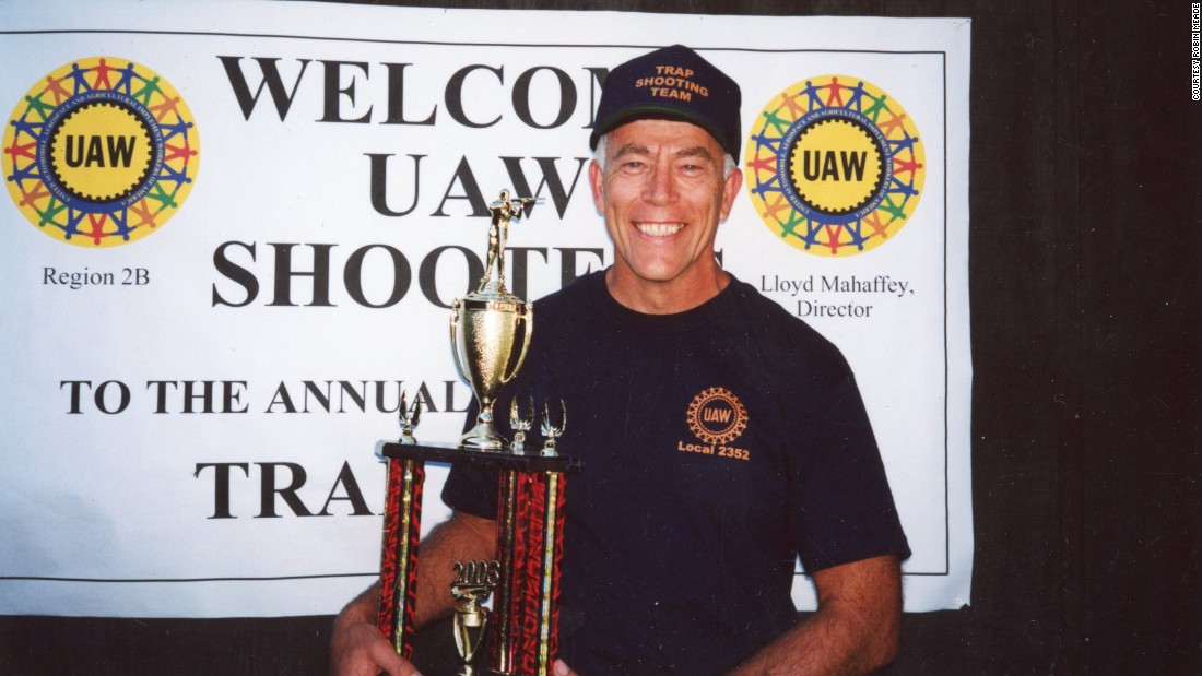 An undated photo of Linro Meade winning the area UAW worker&#39;s clay trap shooting tournament. He worked in a factory that made rubber parts for cars. 