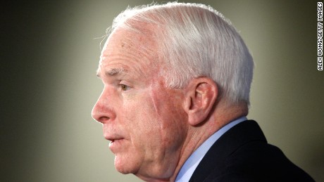 WASHINGTON - DECEMBER 15:  U.S. Sen. John McCain (R-AZ) addresses the Heritage Foundation December 15, 2009 in Washington, DC. Sen. McCain spoke on the war in Afghanistan and President Obama&#39;s decision to deploy more troops there.  (Photo by Alex Wong/Getty Images)