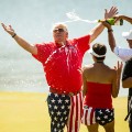 john daly sprayed with champagne 