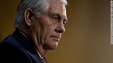Rex Tillerson, former chief executive officer of Exxon Mobil Corp. and U.S. secretary of state nominee for president-elect Donald Trump, listens during a Senate Foreign Relations Committee confirmation hearing in Washington, D.C., U.S., on Wednesday, Jan. 11, 2017. Tillerson said Russia poses a danger to the U.S. and must be held accountable for its actions, a sharp departure from comments by Trump, who has called for a friendlier relationship with Russian President Vladimir Putin. Photographer: Andrew Harrer/Bloomberg via Getty Images