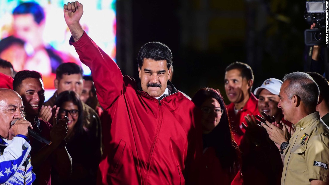 Maduro celebrates the results of a national vote on Sunday, July 30. His opponents boycotted the election and demonstrated against it for weeks, saying he orchestrated it to get around the existing National Assembly, which the opposition has controlled since 2015. Maduro has argued that the Constituent Assembly will help bring peace to a polarized country, with all branches of the government falling under the political movement founded by his late mentor and predecessor, Hugo Chavez.