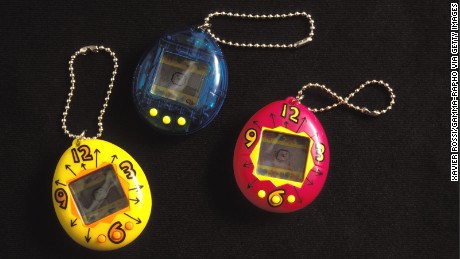 FRANCE - JUNE 02:  Illustration: Tamagotchis in France on June 02, 1997.  (Photo by Xavier ROSSI/Gamma-Rapho via Getty Images)