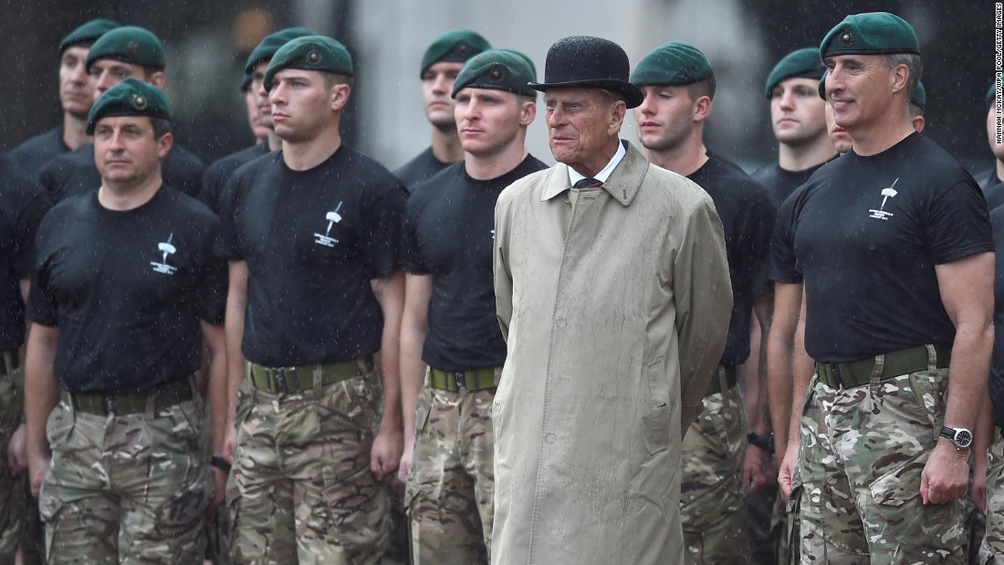Prince Philip makes his final public appearance before his retirement in August 2017, attending a parade of the Royal Marines at Buckingham Palace. The event also marked an end to Philip&#39;S 64 years as captain general, the ceremonial leader of the Royal Marines.