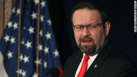 White House terrorism advisor Sebastian Gorka, speaks at the The Republican National Lawyers Association 2017 National Policy Conference, on May 5, 2017 in Washington, DC.  