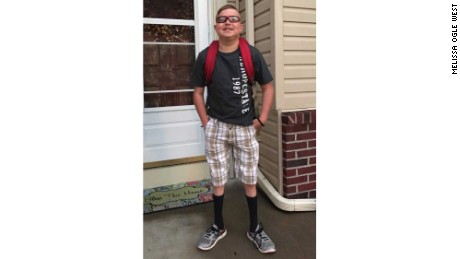 Peyton West on his front porch the morning he died