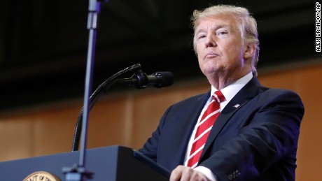 President Donald Trump pauses while speaking at a rally at the Phoenix Convention Center, Tuesday, Aug. 22, 2017, in Phoenix. (AP Photo/Alex Brandon)