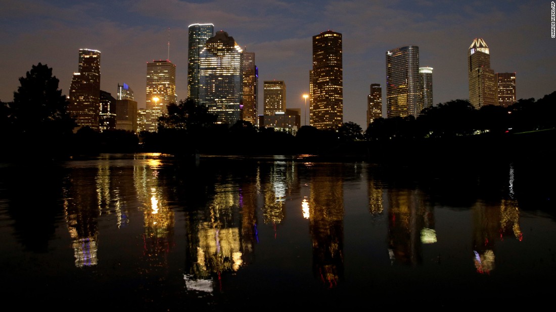 Downtown Houston is reflected in the flooded Buffalo Bayou on Wednesday, August 30, five days after Hurricane Harvey  made landfall in Texas. The Category 4 storm came ashore late Friday, August 25, just north of Port Aransas, and has caused historic flooding. &lt;em&gt;Correction: Previous versions of this gallery incorrectly reported that Hurricane Harvey is the strongest storm to make landfall in the United States since Wilma in 2005. Harvey is actually the strongest storm to make landfall in the United States since Charley in 2004.&lt;/em&gt;