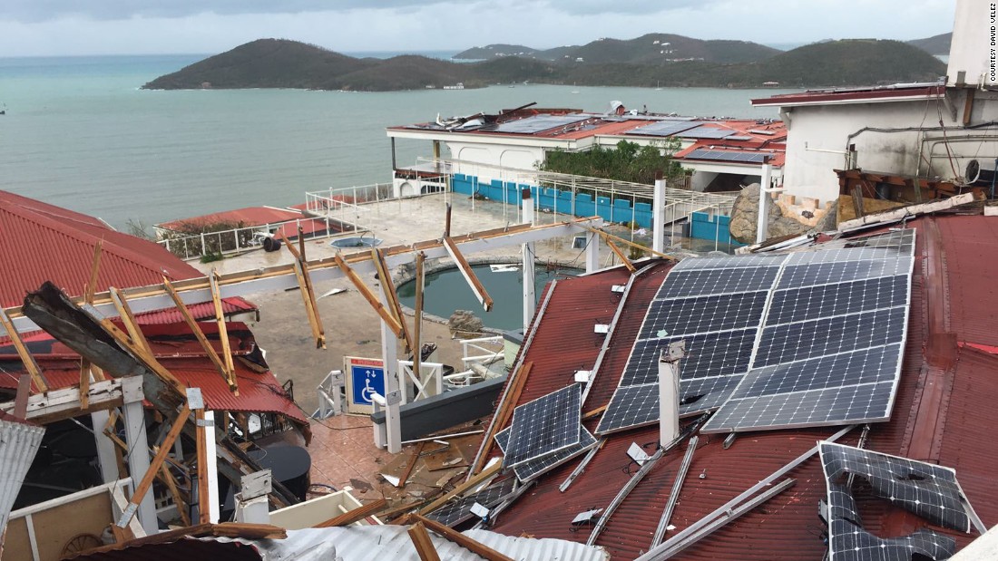 Bluebeard&#39;s Castle, a resort in St. Thomas, was hit hard by Irma. St. Thomas resident David Velez sent this photo to CNN on September 7.
