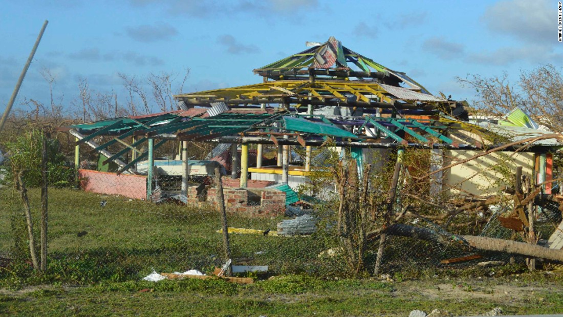 The storm left widespread destruction on the island of Barbuda on September 7.