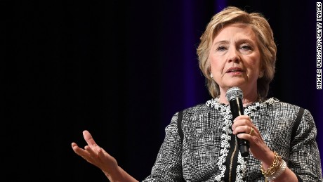 Former Secretary of State Hillary Clinton speaks onstage with novelist Cheryl Strayed at &quot;An Evening with Hillary Rodham Clinton&quot;  during the BookExpo on June 1, 2017 in New York. 