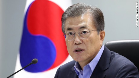 South Korean President Moon Jae-in speaks to CNN