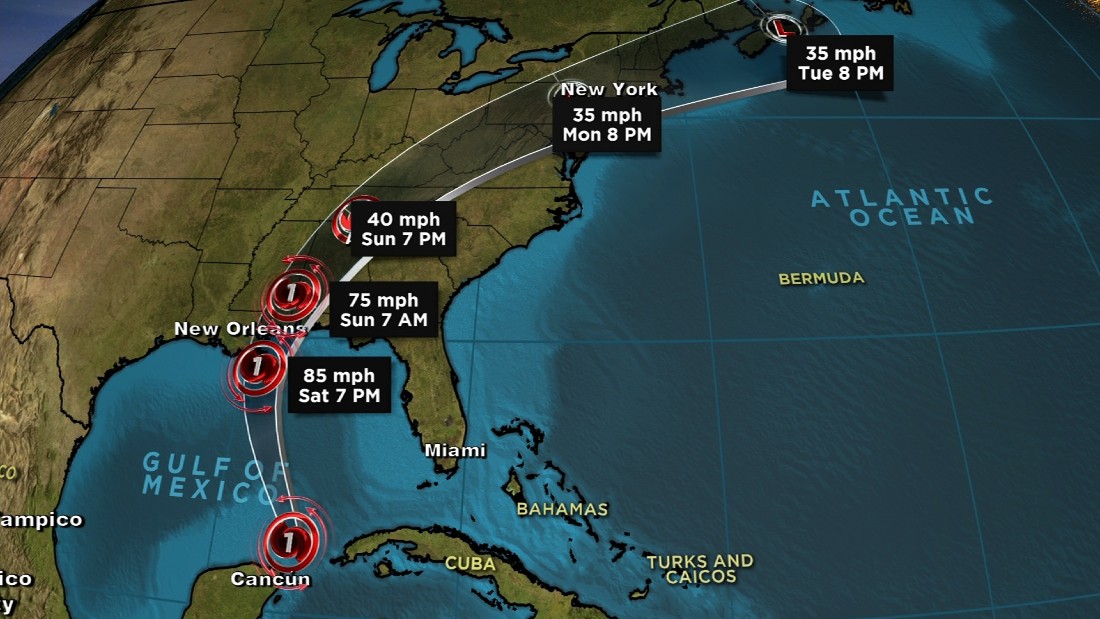 nate hurricane track